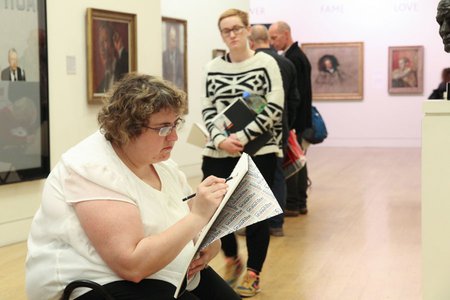 Emily and Ruby at the National Portrait Gallery